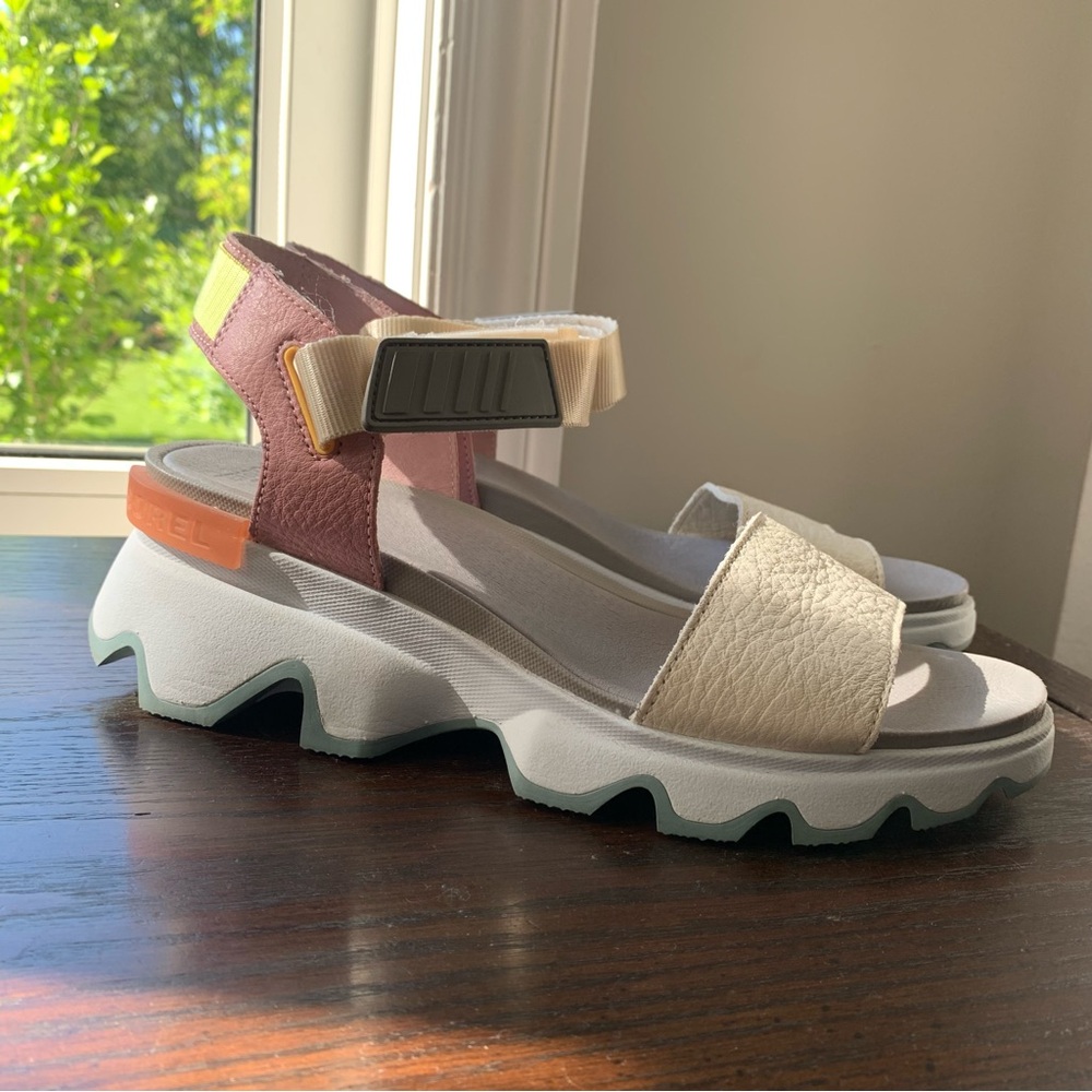 Sorel Women's Sandals in Cream, Pink, and Orange